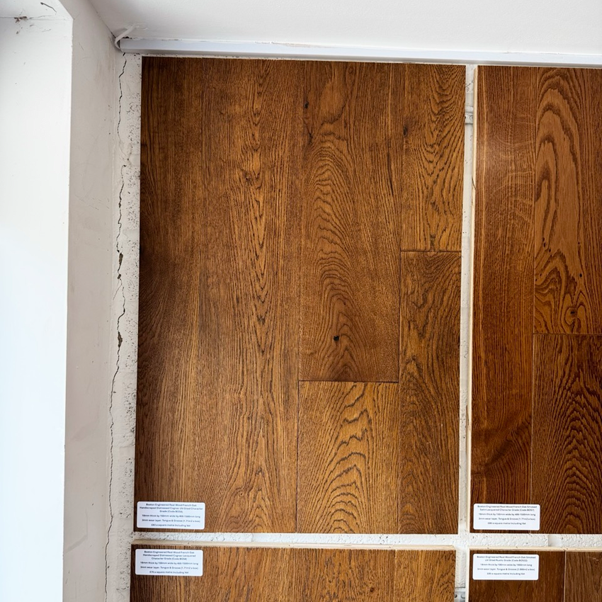 Boston Engineered Real Wood French Oak Handscraped Distressed Cognac UV Oiled